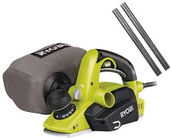 Confezione RYOBI Pialla elettrica EPN6082CHG - 600W - 82mm - Set di 2 coltelli monouso in metallo duro - PB82A2