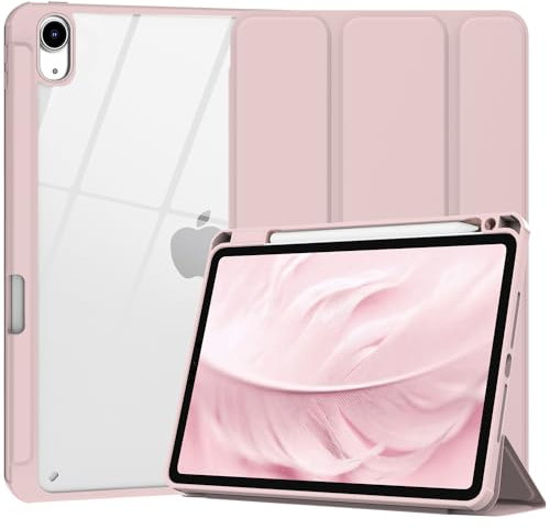 Xkladz Hülle für iPad 10. Generation Hülle mit Stifthalter, für iPad 10,9 Zoll 10th Gen iPad Hülle 2022 mit transparenter Rückseite, Ständer Cover für iPad 10. Generation 2022, Auto Sleep/Wake, Cute