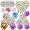 MYPRACS Rose Flower Silicone Moulds Plumeria Flower Fondant Mould Peony Flower Moulds Pansies Flower Mould for Cake Decorating Cupcake Topper Candy Polymer Clay Chocolate Gum Paste Set of 4