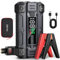 BRPOM Booster Batterie Voiture 5000A, 26800mAh Portable (Jusqu'à 8.5L Diesel & Tout Gaz), 12V Jump Starter, Démarreur de Batterie Avec Grand Ecran, QC 3.0