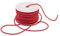 Decoraparty Cordino Rosso da 3 mm, Nastrino Intrecciato Rotolo Cordoncino Elegante per Confezioni Regalo, Natale, San Valentino, Capodanno, Creazioni, in Poliestere Cotone - 3 mm x 25 metri