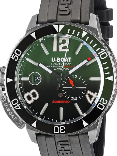 UBOAT Analoge Herrenuhr Quarz mit Edelstahlarmband mid-39776, Schwarz, Band