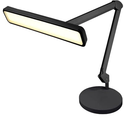 Neatfi (Neues Modell) XL 2,500 Lumen LED-Tischlampe, 324 Stück Smd Leds, 56 CM breite, Dimmbar (CCT mit Basis, Schwarz)