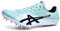 PENXZT Hombre y Mujer Zapatillas de Clavos, Calzado de Atletismo Ligero Resistente al Desgaste para Running,Salto Largo,Training,White Moon,39 EU