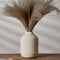 PORCER Ceramic Rustic Farmhouse Tall 7.4 Inch White Boho Vase for Home Decor