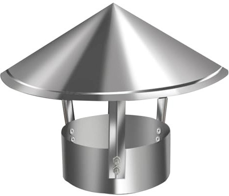 ZYZSY Comignolo Copertura, Cappuccio Girevole del Camino Girevole Anti-downdraught, Tappo di Sfiato per Tubo Fumario in Acciaio Inox, per Laboratori di Produzione (Size : 130mm/5in)