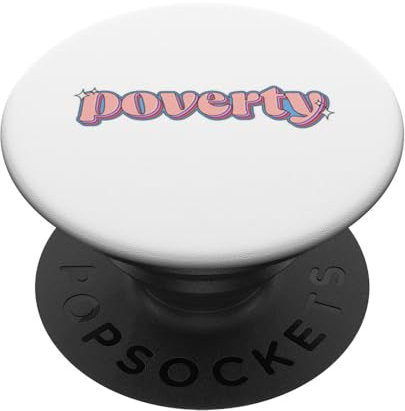 Armut: Brainrot Meme Retro Sparkle Poverty PopSockets mit austauschbarem PopGrip