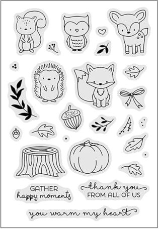 NTRUXZP Blatt Silikon Stempel Eichhörnchen Blätter Klare Stempel Pflanzen Clear Stamps zum Kartenbasteln Stempelmotive DIY Scrapbooking Fotoalbum Geschenkanhänger