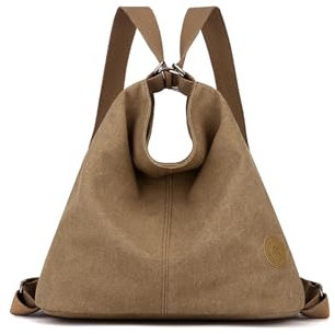 CORIOS Damen Rucksack Große Kapazität Schultasche Casual Handtasche Vintage Tragetasche Schultertasche Multifunktionale Tote Beutel Schulranzen für Reise Arbeit Büro Kaffee