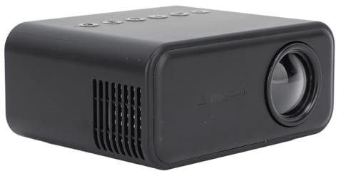 Tragbarer -Projektor mit Integriertem Lautsprecher, Kabellose 1080P-HD-WiFi-Bildschirmprojektion für Heimkino, Unterstützt, Miracast, DLNA (Black)