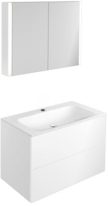 Keuco Orchidee Badmöbelset 100 cm mit Waschtisch, Unterbau & Spiegelschrank
