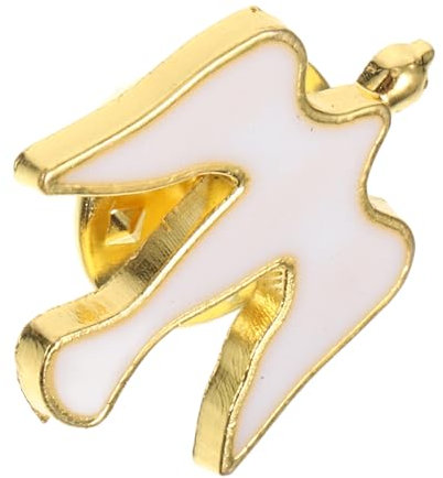 Zerodeko Broche De Colombe De La Paix Épinglette De Colombe D’Esprit Saint En Or Accessoires D’Esprit Saint D’Épingle En Émail Pour L’Événement De Deuil Funéraire De Confirmation