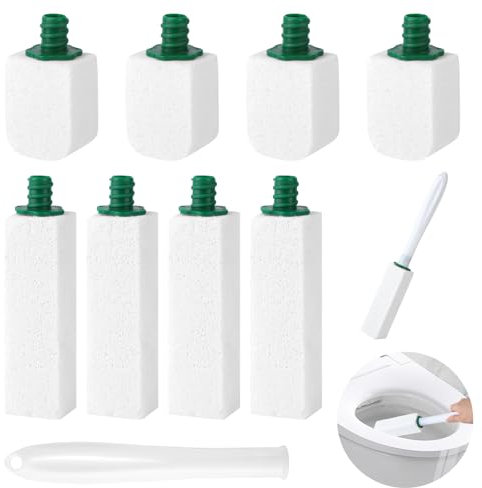 8 Stück Bimsstein Toilettenreiniger, 2 Formen Bimsstein WC, Cleaning Block WC mit 1 Griff, Hängende Pumice Stone Toilet für Bäder, Toiletten, Küchen