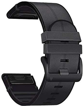 ZEDEVB Leder-Silikon-Uhrenarmband für Garmin Fenix 5/5X Plus 6/6X Pro Fenix 7X 7 Smart-Armband 22 26 mm Quick EasyFit Armband, 26mm Fenix 5XPlus-7X, Achat