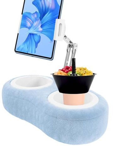 ycezw Kissen-Tablet-Halter, Tablet-Halter Mit Kissen, Kreativer Lazy Pillow-Telefon-Tablet-Halter | Handyhalter Fürs Bett Mit Snackschale, Passend Für