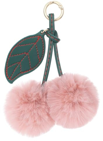 Kirsch Schlüsselanhänger Plüsch Kirsch Bag Charm Anhänger für Handtaschen Geldbörsenanhänger Glücksbringer Kirsche Taschenanhänger Damen Kirsche Accessoire für Taschen Cherry Bag Charms Geschenke