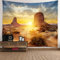 Daesar Wandteppich Aesthetic 150x130, Tuch Wandbehang Landschaft Sonnenuntergang Wüste Muster Wandtuch Wandteppich Kinderzimmer Outdoor Wasserfest