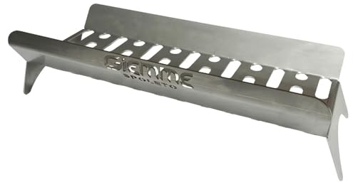 Giemme Brucialegna Compatto in Acciaio per Forni a Legna, 40×18 cm, piano 35×12 cm, Struttura Rialzata per Combustione Efficiente, Resistente alle Alte Temperature