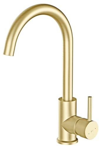 Essebagno Kiwo mitigeur évier or brossé