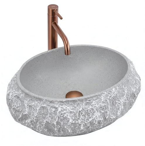 Lavabo Sobre Encimera Rea Mika Gabro Grey 50X38X15Cm