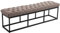 CLP Sitzbank Amun I Mit Stoff-Bezug I Mit Schwarzem Metallgestell, Farbe:Taupe, Größe:150 cm