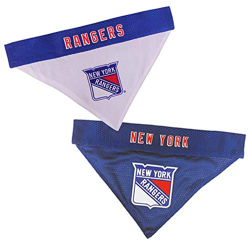 Pets First NHL New York Rangers Bandana for Dogs & Cats, Small/Medium. - Cute & Stylish Bandana! The Perfect Hockey Fan Scarf Bandana, Great for Birthdays Or Any Party!