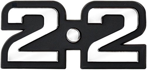 Richter Auto 3D Aufkleber Relief Schild 2,2 2.0 verchromt 76 mm HR Art. 14519