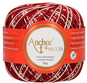 Anchor 4787006-09443 Häkelgarne, 100% Baumwolle, 9443, Stärke 6, 88 Gramm