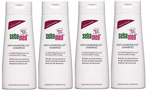 Sebamed Anti-Haarverlust Shampoo mit Coffein und Ginkgo 4x200ml