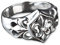 viva adorno Ring Fleur de Lys Lilien Ring Wappen Siegelring 925 Sterlingsilber SR22, Gr. 69