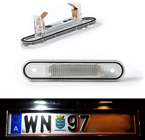 Do!LED B26 LED Kennzeichenbeleuchtung kompatibel für Mercedes W124, W201, W202 Vorfacelift - runde Ecken Xenon Weiß