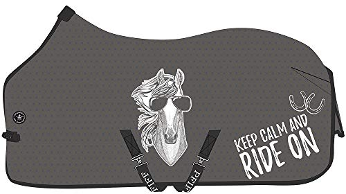PFIFF 102657 Fliegendecke 'Keep Calm…', grau 135