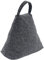 Nicola Spring Fabric Door Stop - Triangle - Grey - Pack of 1 - Indoor Herringbone Decorative Wedge Stopper Interior Weighted Doorstop with Handle for Home, Office