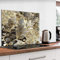 murando Glass Splashback for Kitchen Backsplash Cooker Protector Tempered Glass Decorative Wall Art Panel Heat Resistant Graphic 80x60 cm / 32x24 Abstract Ornament Flowers f-C-0419-aq-e