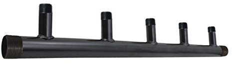 Midline Valve Collettore d'acciaio TI5-1510-7 per il sistema di riscaldamento della stanza della caldaia; 1-1/2 tubo principale con 5 rami di 1