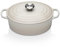 Le Creuset Signature Enamelled Cast Iron Oval Casserole Dish With Lid, 27 cm, 4.1 Litre, Meringue, 21178277164430