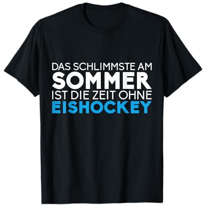 Eishockey Spieler - Zeit ohne Eishockey lustiger Spruch T-Shirt