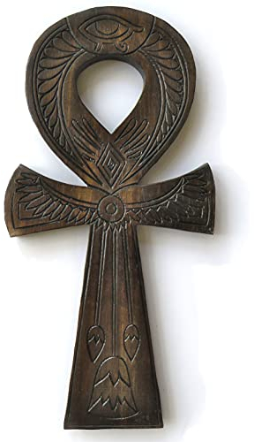 Holzgeschnitztes Ankh-Symbol Hieroglyphe, Schlüssel des Lebens