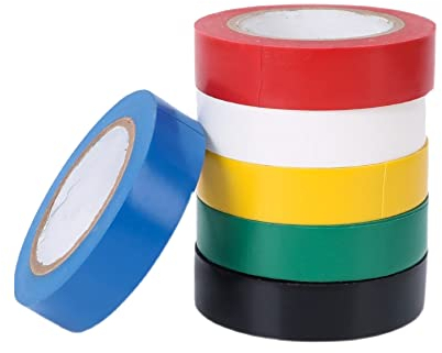 Gativs Isolierband Farbig Set 6 Stück Farbiges Klebeband Isolierband Wasserdicht Elektrisches Isolierband PVC Isolierbänder Wasserdichtes Klebeband Elektriker Klebeband Farbigen