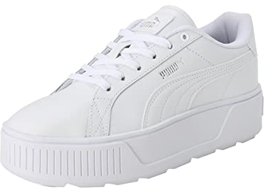 PUMA Damen Karmen L Sneakers, Puma White-Puma White-Puma Silver, 40 EU