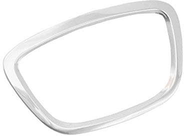 Auto Lenkrad Ring Abdeckung Kompatibel mit A3 4L 6L Q3 Q5, Auto Lenkrad Trim Aufkleber Aluminiumlegierung Emblem Lenkrad Center-Logo Dekorationsrahmen Lenkradring Lenkradverkleidung