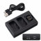 LP-E6N Chargeur Batterie USB Rapide Double LCD Léger Compact pour Batterie Canon LP-E6 LP-E6N LP-E6NH Compatible avec Canon EOS R5 R6 R7 R 5D-Mark-IV/III/II 5DS 5DS-R 6D-Mark-II 7D-Mark-II 90D 80D
