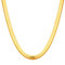 Only faith Collana piatta a serpente in acciaio inox dorato 5 mm donna girocollo catena dorata corta piatta a spina di pesce spesso per donne lunghezza 45 cm