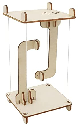 Hölzernes DIY Gravity Building Spielzeug, Anti Schwerkraft Bausteine, Tensegrity Skulpturen, Kreative Tensegrity-Skulpturen, Physik Balance Creative Building Model Kit für Kinder 6-12 Jahre, Stil A