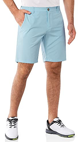 33,000ft Herren 9” Golf Shorts UPF 50+ Kurze Golfhose mit 4 Taschen | Leicht, Schnelltrockend, Atmungsaktiv, 4-Wege-Stretch, mit Tee-Halter, für Golfen Casual
