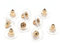 IOSPKKIO® 100 Stück Ohrringverschluss, Ohrringverschlüsse Frisbee-Form, Kugelmetall-Silikon-Ohrringstopper, Ohrstöpsel für Ohrstecker (Gold)