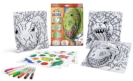 Crayola POPS - Kit d'activités 3D, pour colorier et créer des dessins 3D, Activité Créative et Cadeau pour Enfants, sujet Dinosaures, à partir de 6 ans, 04-2800