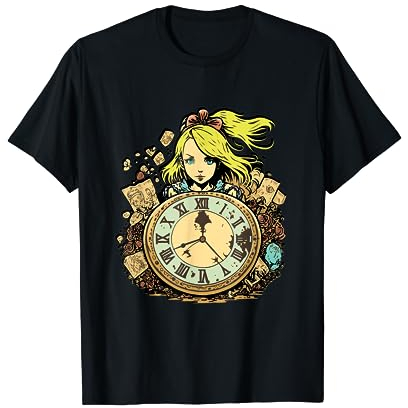 Alice im Wunderland & Uhr T-Shirt