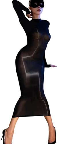 Medias De Aceite Brillante Medias Sexy Mujer Lenceria Nylon Bodystocking Vestidos Transparentes