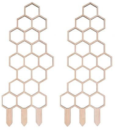 predolo Kletterhilfe für Pflanzen, Gartenspalier für Zimmerpflanzen, Rankgitter für Topfpflanzen, Hexagon